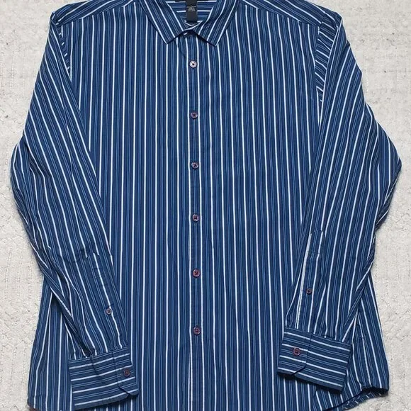 INC International Concepts Long Sleeve Button-Down Shirt – Men’s Size L - Picture 1 of 9